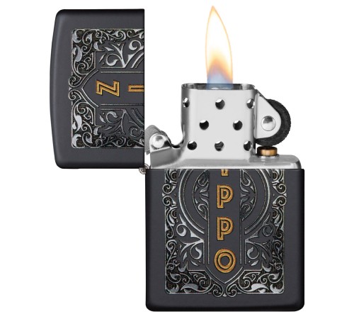 Зажигалка ZIPPO Classic с покрытием Black Matte, латунь/сталь, черная, 38x13x57 мм