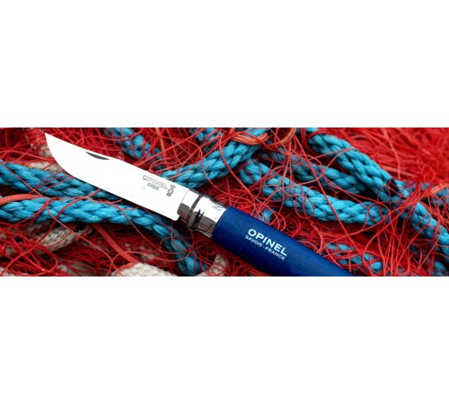 Нож Opinel №8 Trekking, нержавеющая сталь, синий, с чехлом, 001891