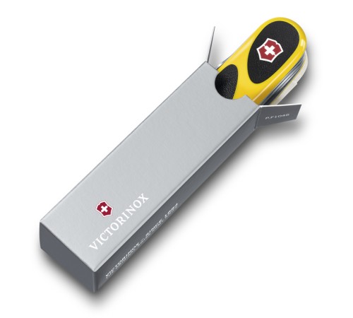 Нож перочинный VICTORINOX EvoGrip 18, 85 мм, 15 функций, жёлтый с чёрными вставками