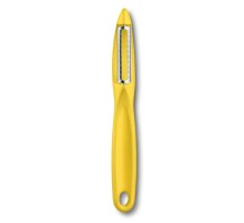 Нож для чистки овощей VICTORINOX универсальный, двустороннее зубчатое лезвие, жёлтая рукоять