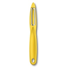 Нож для чистки овощей VICTORINOX универсальный, двустороннее зубчатое лезвие, жёлтая рукоять