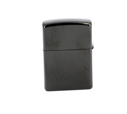 Зажигалка ZIPPO Classic с покрытием Ebony™, латунь/сталь, чёрная с логотипом, глянцевая, 38x13x57 мм