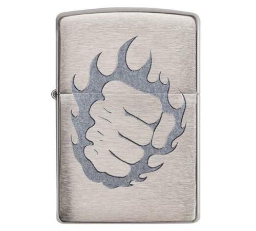 Зажигалка ZIPPO Classic с покрытием Brushed Chrome, латунь/сталь, серебристая, матовая, 36x12x56 мм