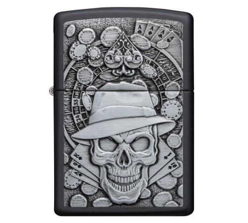 Зажигалка ZIPPO Classic с покрытием Black Matte, латунь/сталь, чёрная, матовая, 38x13x57 мм