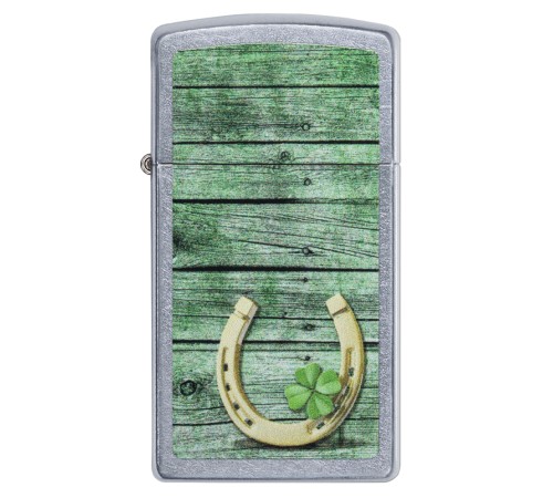 Зажигалка ZIPPO Slim® с покрытием Street Chrome™, латунь/сталь, серебристая, матовая, 29x10x60 мм