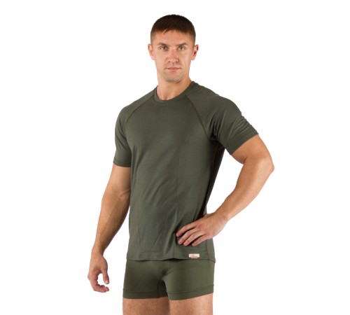 Футболка  мужская Quido/ кор. рукав/ шерсть 160/ зеленый / XL  (Quido6262XL)
