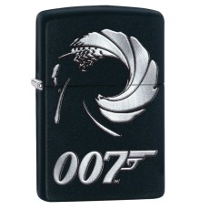Зажигалка ZIPPO James Bond 007™ с покрытием Black Matte, латунь/сталь, чёрная, матовая, 36x12x56 мм