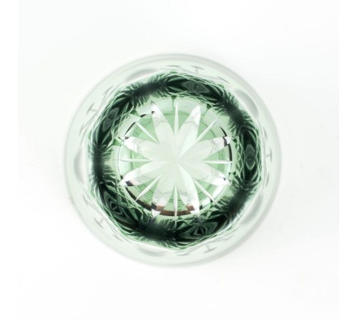 Стакан TAJIMA GLASS с узором Тама Ярай , 240 мл, зеленый, 1 шт