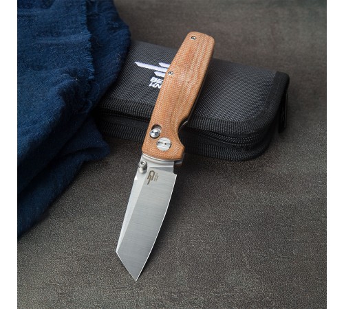 Нож Bestech Slasher сталь D2, рукоять Микарта бежевая