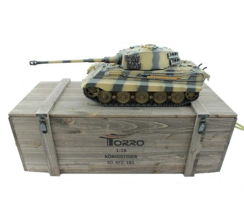 Радиоуправляемый танк Torro King Tiger, башня Henschel (Metal Edition) 1/16, ИК-пушка V3.0 2.4G RTR