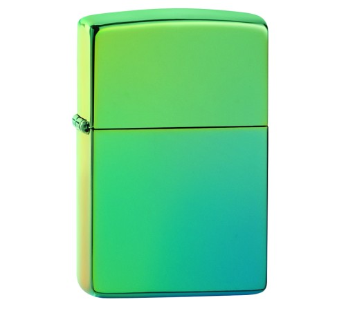 Зажигалка ZIPPO Classic с покрытием High Polish Teal, латунь/сталь, зелёная, глянцевая, 38x13x57 мм