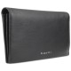 Кошелёк женский BUGATTI Lady Top, чёрный, натуральная воловья кожа, 19,5х2х10 см