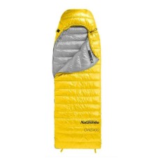 Мешок спальный  Naturehike CWZ400 NH19W400-Z с пуховым конвертом  L желтый, молния слева, 6927595765364L