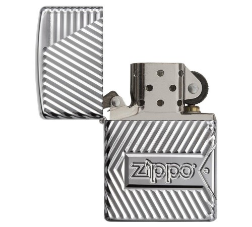 Зажигалка ZIPPO Armor® с покрытием High Polish Chrome, латунь/сталь, серебристая, 38x13x57 мм