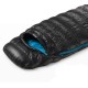 Мешок спальный Naturehike CW400 NH18C400-D с гусинным пухом, размер L, черный, молния слева, 6927595761670L