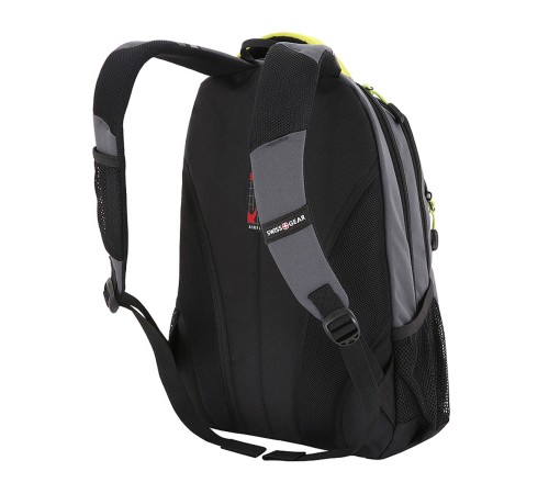 Рюкзак SWISSGEAR, серый/лаймовый, фьюжн/2 мм рипстоп, 32x15x46 см, 22 л