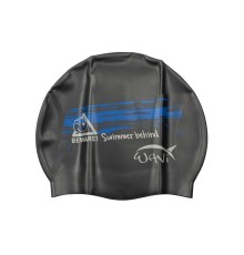 Шапочка для плавания силиконовая WAVI черная