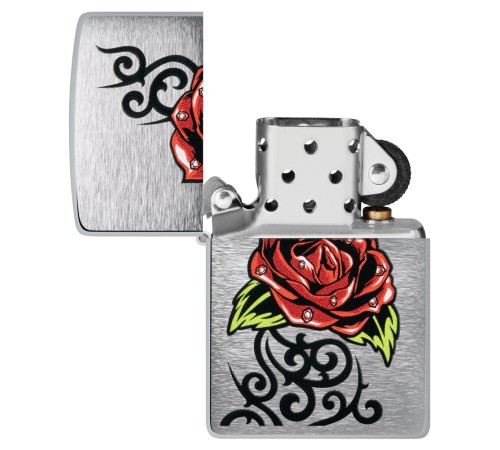 Зажигалка ZIPPO с покрытием Brushed Chrome, латунь/сталь, серебристая, 38x13x57 мм
