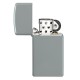 Зажигалка ZIPPO Slim® с покрытием Flat Grey, латунь/сталь, серая, матовая, 29x10x60 мм