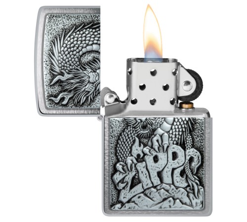 Зажигалка ZIPPO Classic с покрытием Brushed Chrome, латунь/сталь, серебристая, 38x13x57 мм