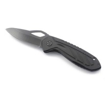 Нож складной Stinger, 120,65 мм, рукоять: алюминий, (чёрный), с клипом, картонная коробка