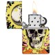 Зажигалка ZIPPO Skull Design с покрытием Glow In The Dark Green,латунь/сталь,разноцветная38x13x57 мм
