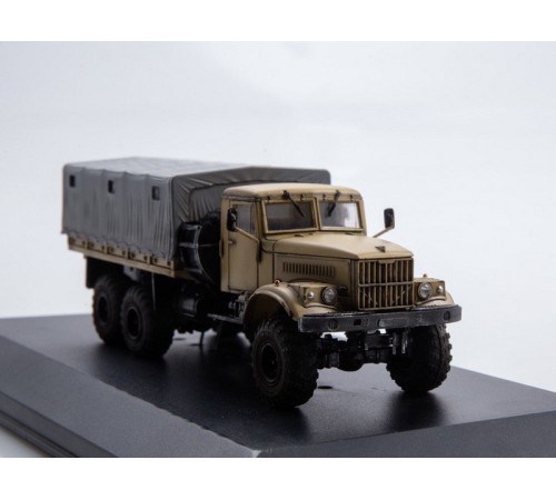 Сборная модель AVD КРАЗ-255Б бортовой с тентом, 1/72
