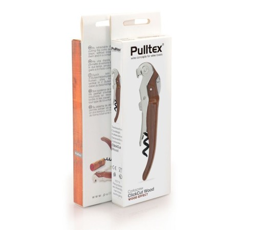 Штопор для вина Pulltex Clickcut Wood Effect