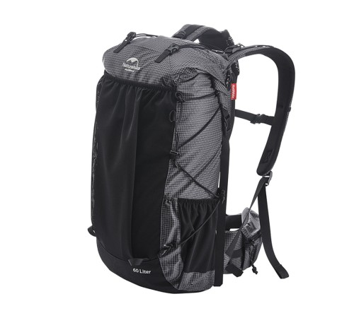 Рюкзак Naturehike Rock Series NH19BP095 60L+5L с рамой, dyneema,  черный, 6927595761649