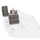 Зажигалка ZIPPO Armor® с покрытием Black Ice®, латунь/сталь, чёрная, глянцевая, 37х13x58 мм