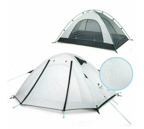 Палатка Naturehike 210T65D  NH18Z022-P двухместная белая, 6927595729625