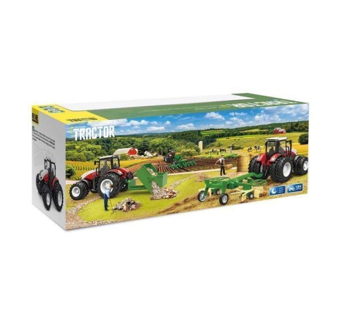 Р/У фермерский трактор Korody с плугом, двойные колеса 1/24 2.4G 6CH RTR