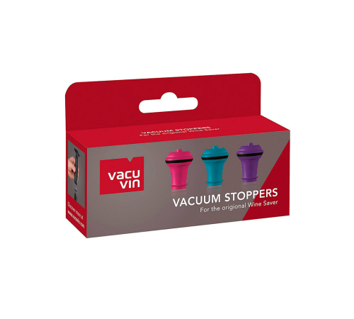 Пробки для вакуумного насоса цветные Vacu Vin Colors 3 шт.