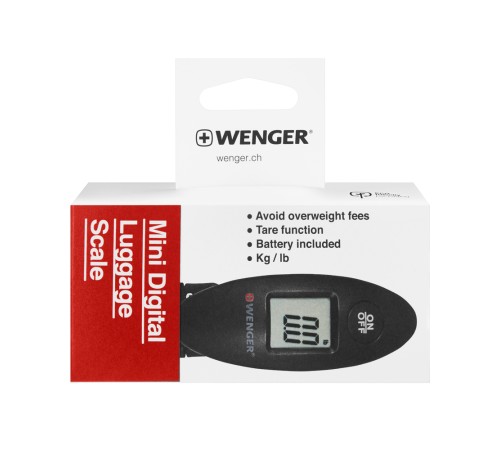 Мини-весы для багажа WENGER электронные, черные, АБС-пластик, до 40 кг