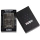 Зажигалка ZIPPO Knight  Fight с покрытием High Polish Black, латунь/сталь, чёрная, 38x13x57 мм