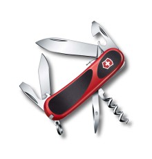 Нож перочинный VICTORINOX Evolution S101, 85 мм, 13 функций, с фиксатором лезвия, красный с чёрным