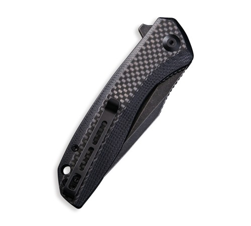 Складной нож CIVIVI Baklash 9Cr18MoV Steel Black Stonewashed Handle G10 Black Carbon