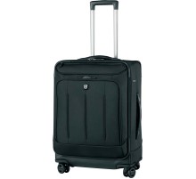 Чемодан VICTORINOX VX One VX 24 Dual-Caster, чёрный, нейлон 1000D/кожа, 42x30x63 см, 79 л