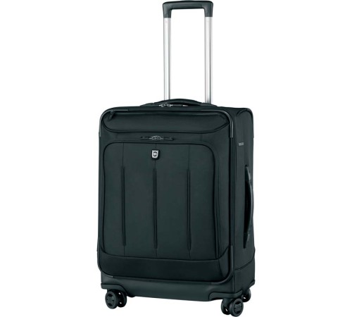 Чемодан VICTORINOX VX One VX 24 Dual-Caster, чёрный, нейлон 1000D/кожа, 42x30x63 см, 79 л