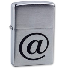Зажигалка ZIPPO Internet, с покрытием Brushed Chrome, латунь/сталь, серебристая, 38x13x57 мм