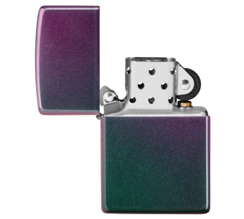 Зажигалка ZIPPO Classic с покрытием Iridescent, латунь/сталь, фиолетовая, матовая, 38x13x57 мм