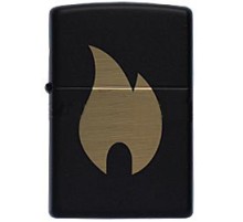 Зажигалка ZIPPO Flame с покрытием Black Matte, латунь/сталь, чёрная, матовая, 38x13x57 мм