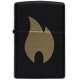 Зажигалка ZIPPO Flame с покрытием Black Matte, латунь/сталь, чёрная, матовая, 38x13x57 мм