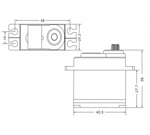 Сервомашинка цифровая JX Servo PDI-5521MG-180 (55.6г/20.32/0.16/6V) стандартная
