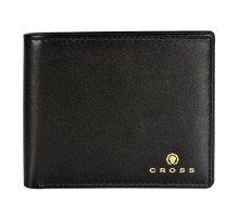 Кошелёк Cross Concordia Black, кожа наппа, гладкая, чёрный, 11 х 9 х 1,5 см