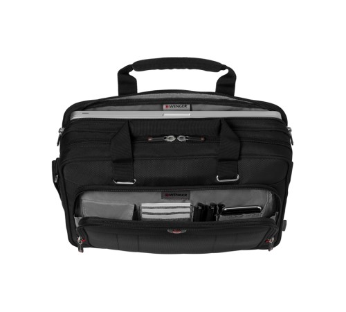 Портфель для ноутбука 16'' WENGER, черный, полиэстер / ПВХ, 41 x 15 x 34 см, 12 л