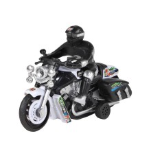 Мотоцикл AUTODRIVE 15см инерц. на бат. со светом и звуком, черный,  в/к 17,5*14*6,5, ,