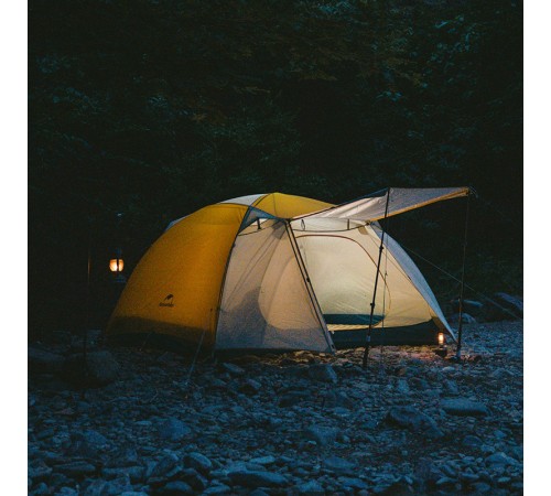 Палатка 3-местная Naturehike Yunchuan-Pro Ultra-Light 4 Seasons CNK2300ZP024 желтый/серый