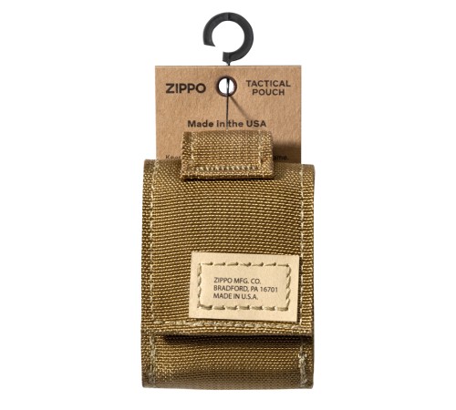 Чехол ZIPPO для широкой зажигалки,нейлон,с нейлоновым фиксатором на ремень, песочный