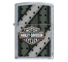 Зажигалка ZIPPO Harley-Davidson®, с покрытием Street Chrome™, латунь/сталь, серебристая, 38x13x57 мм
